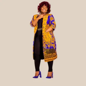African Print Embroidered Jacket