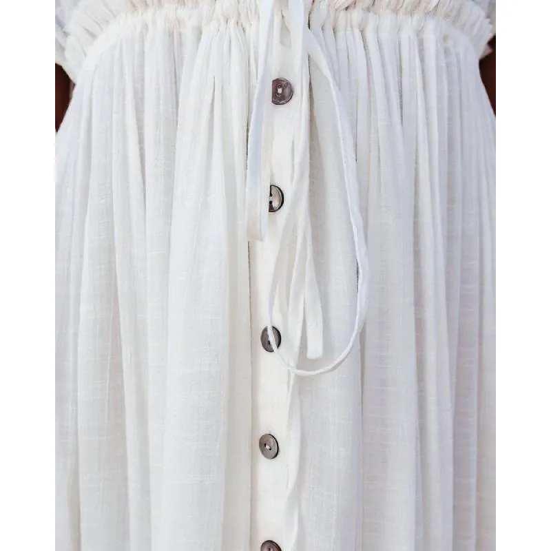 Boho Dress - Long Maxi Solid V neck