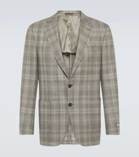 Canali Kei checked wool blazer