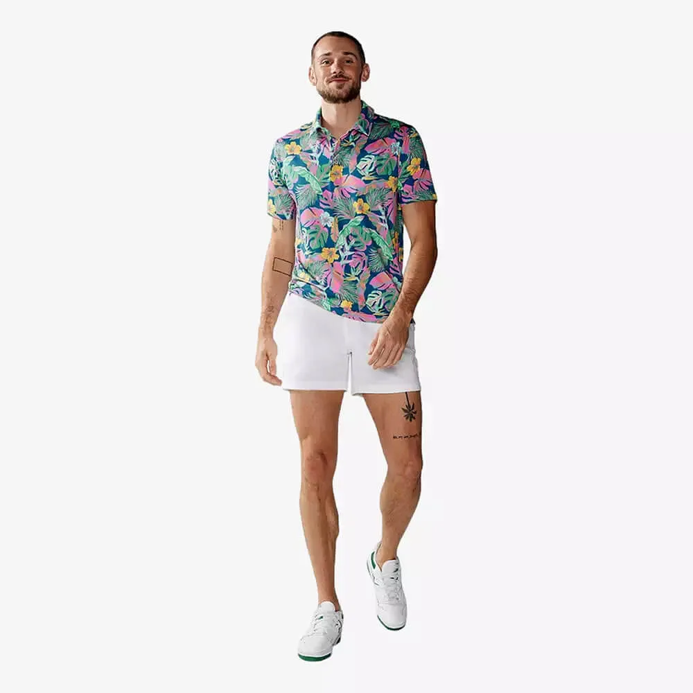 Chubbies The Wild Flower Wonder Performance Polo Shirt - Navy