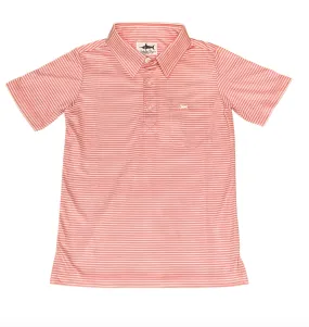 Coral Stripe Inshore Performance Polo
