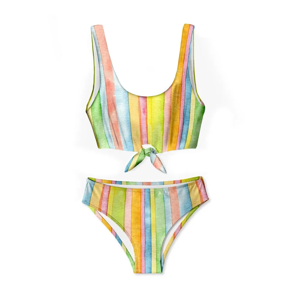 Day at the Beach Stripe Bikini Swimsuit
