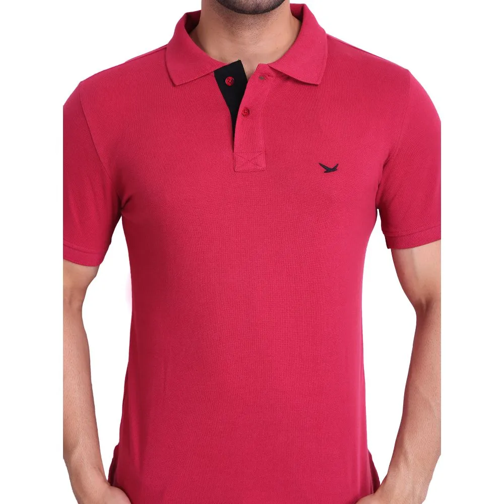 HiFlyers Men T-Shirts Polo Fuschia Pack Of 3