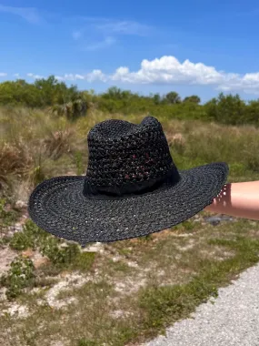 JAX STRAW COWBOY HAT IN BLACK