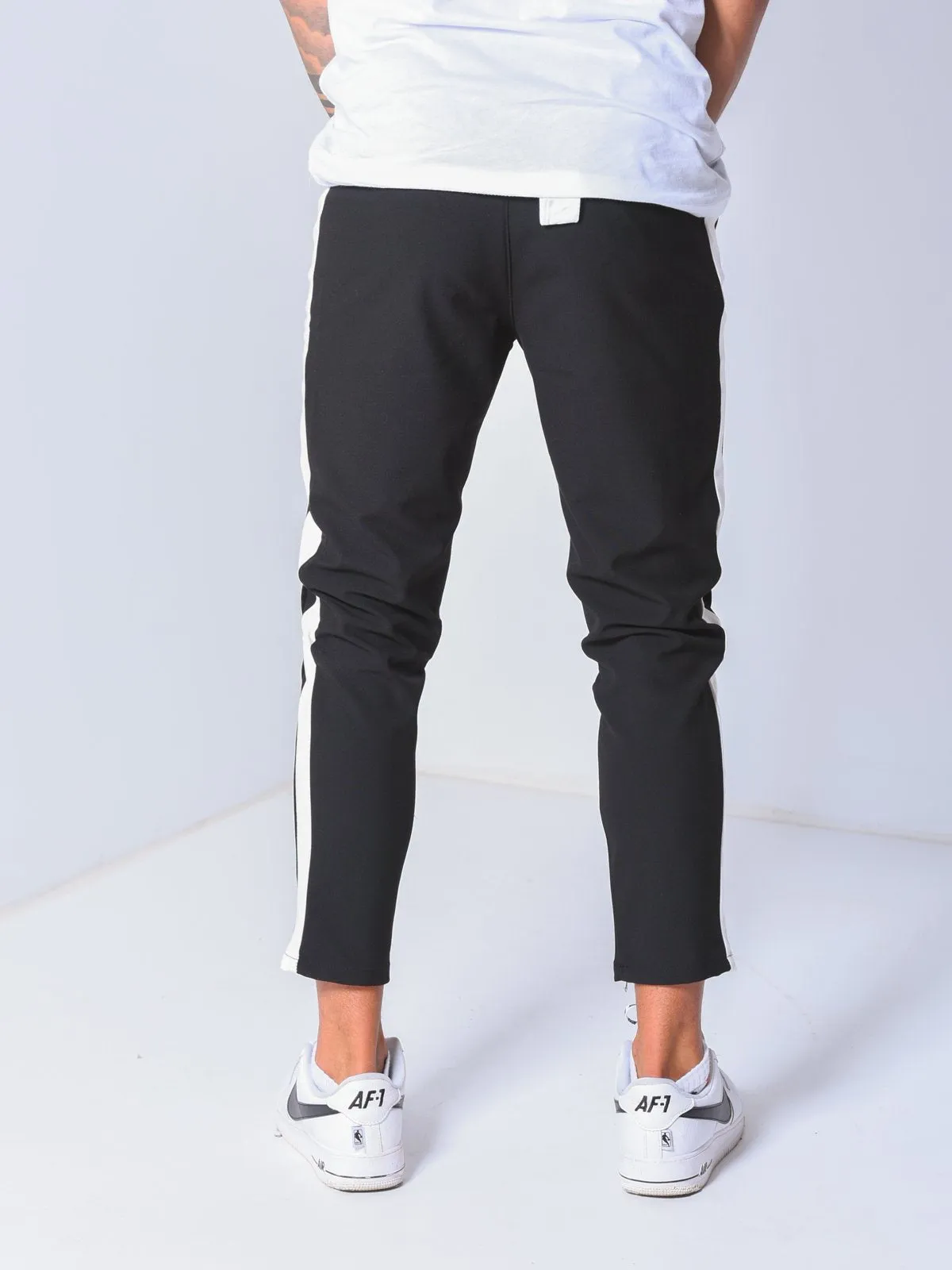 Jogger Pants Side Stripes - Black
