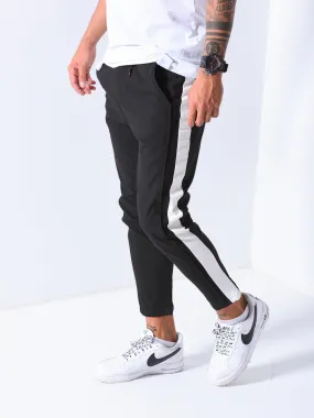 Jogger Pants Side Stripes - Black