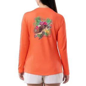 Ladies Burst of Florals Long Sleeve Sun Protection Shirt