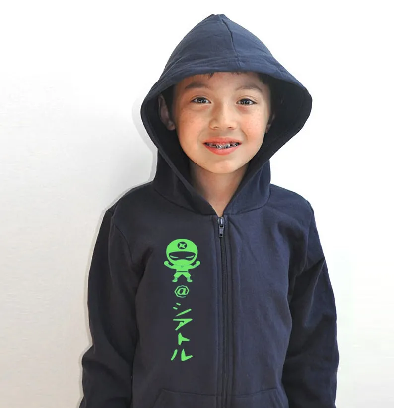 Ninja Climbing the Space Needle Hoodie