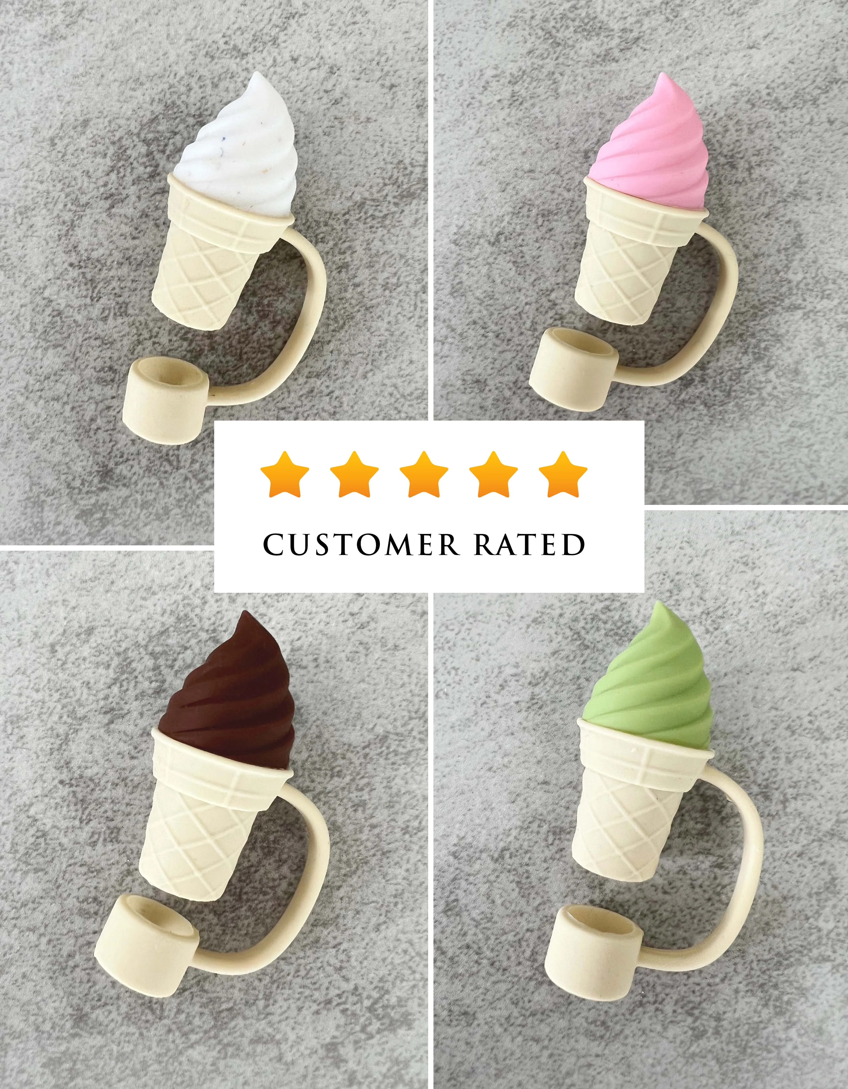 Straw Cover Ice Cream