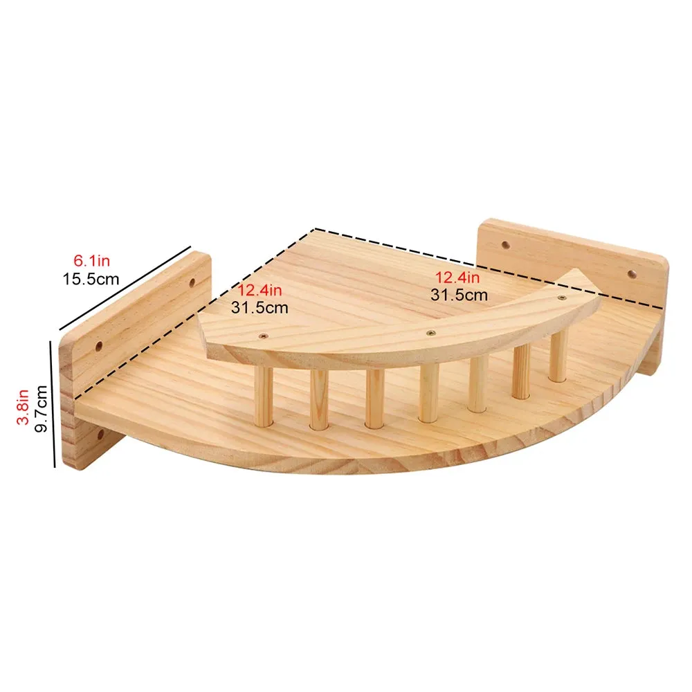 Wall-mounted Cat Climbing Rope Solid Wooden Pedals And  Sisal Rope Kitten Training Claw Grinding Indoor Cat Furniture
