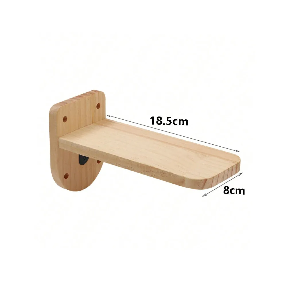 Wall-mounted Cat Climbing Rope Solid Wooden Pedals And  Sisal Rope Kitten Training Claw Grinding Indoor Cat Furniture