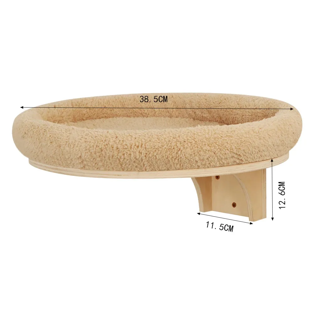 Wall-mounted Cat Climbing Rope Solid Wooden Pedals And  Sisal Rope Kitten Training Claw Grinding Indoor Cat Furniture