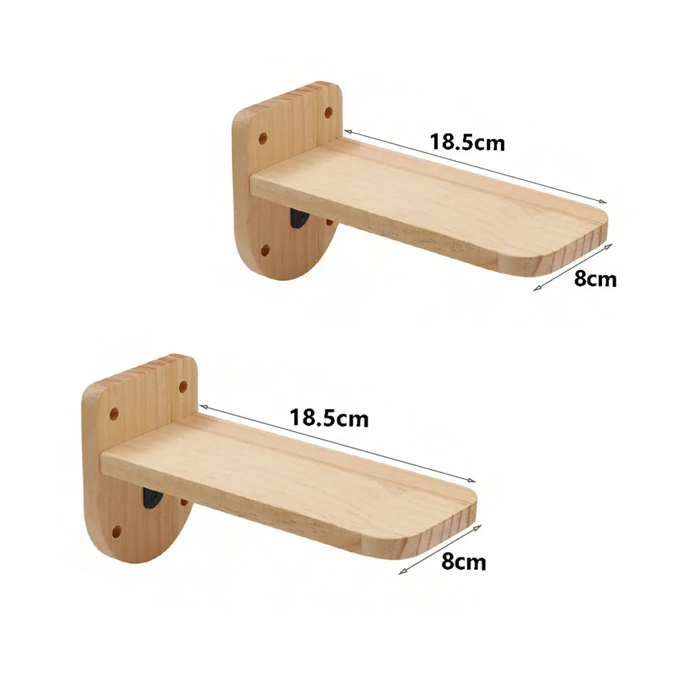 Wall-mounted Cat Climbing Rope Solid Wooden Pedals And  Sisal Rope Kitten Training Claw Grinding Indoor Cat Furniture
