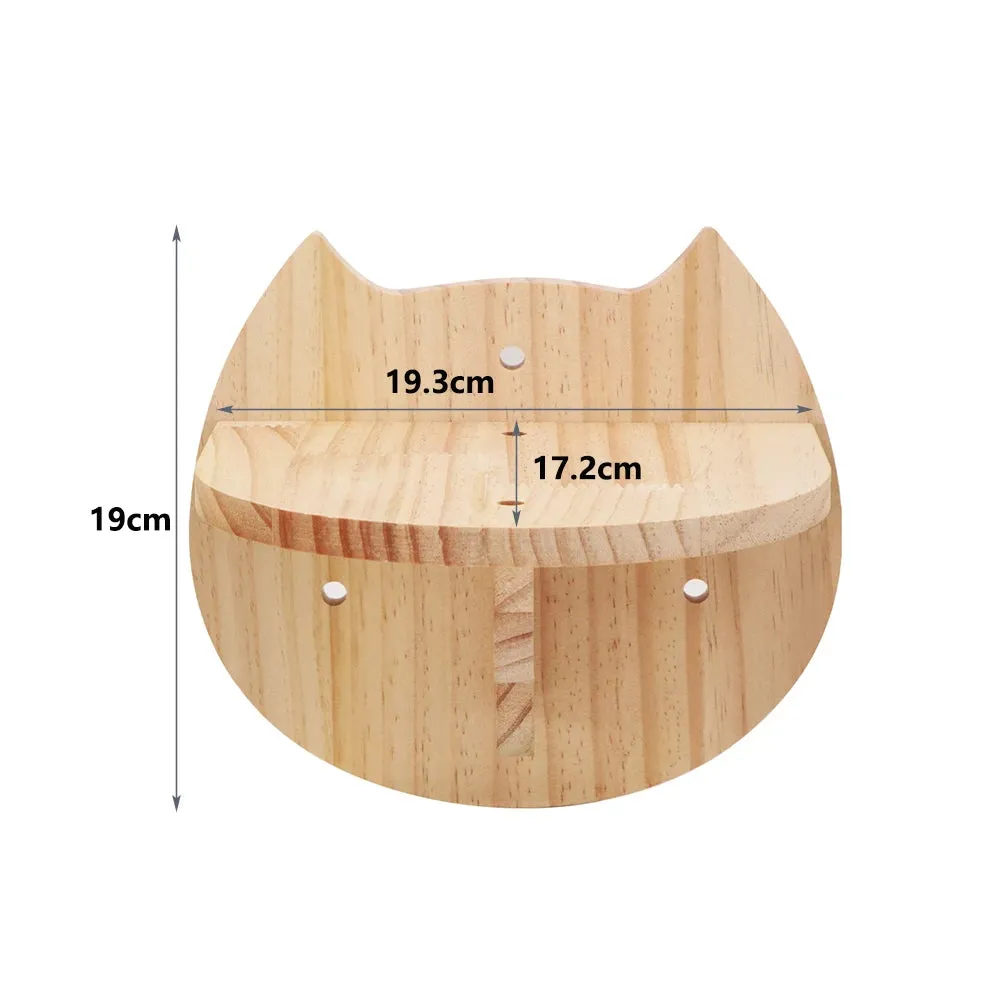 Wall-mounted Cat Climbing Rope Solid Wooden Pedals And  Sisal Rope Kitten Training Claw Grinding Indoor Cat Furniture