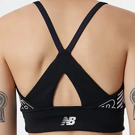 Women's Relentless Crop Bra  - Black
