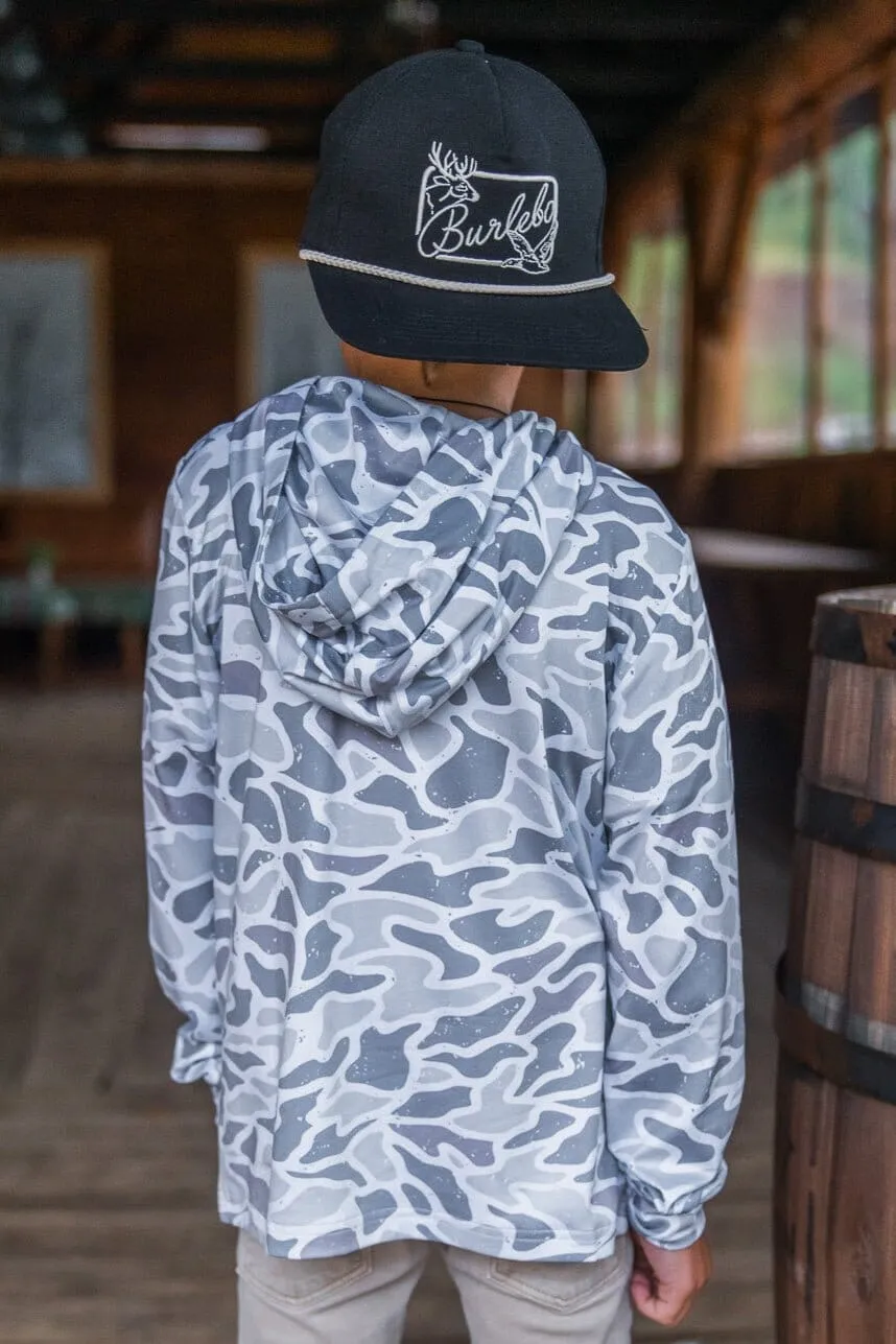 Youth Performance Hoodie - White Camo
